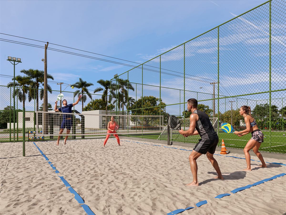 Quadras de beach tennis do Viva Juara